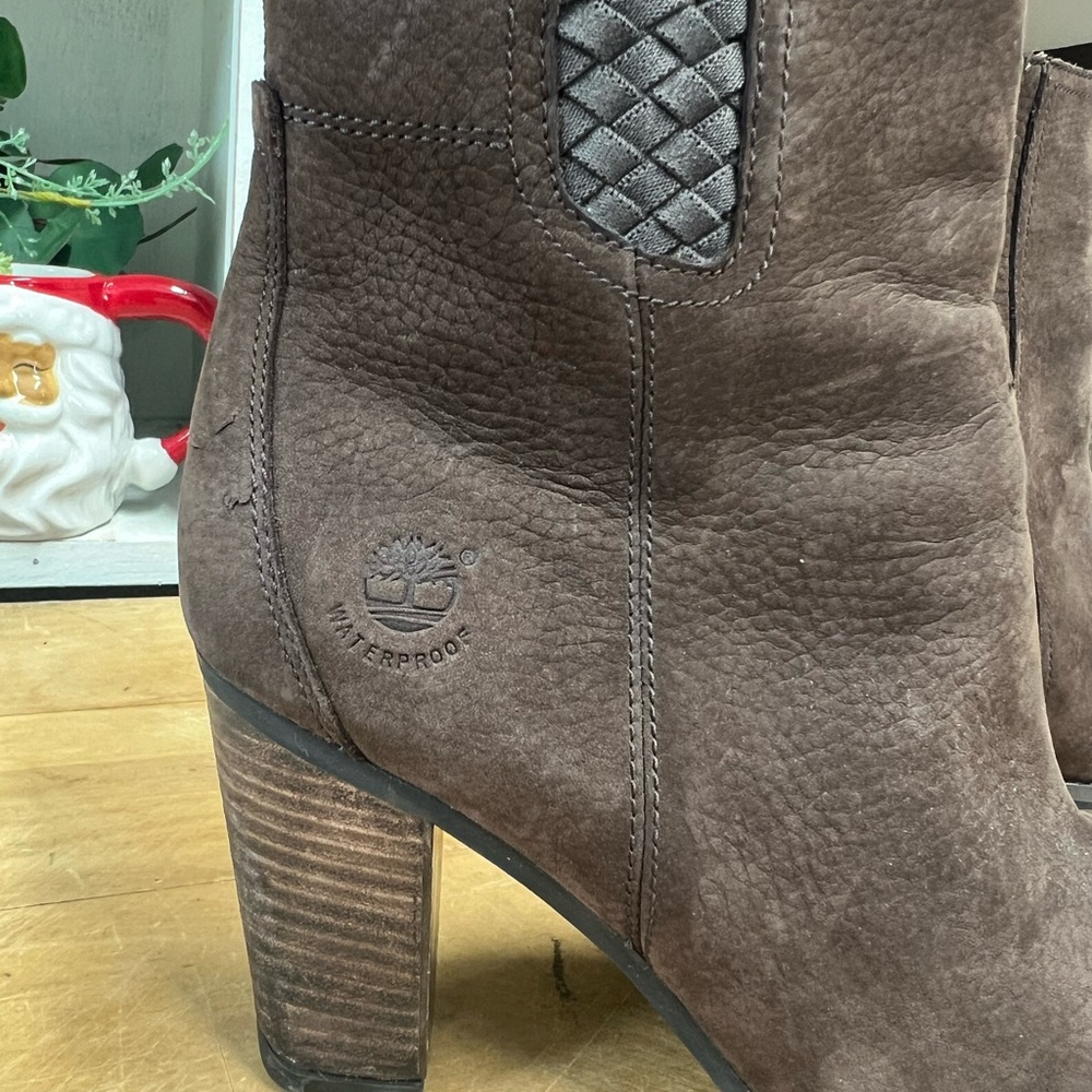 Timberland earth keeper brown boots ladies 8.5 stacked heel waterproof - Picture 5 of 10
